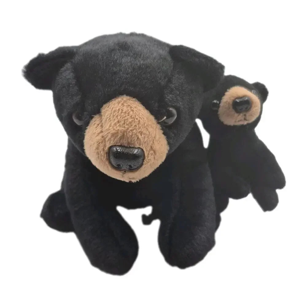 Adventure Planet Black Bear Mama and Cub Plush 6
